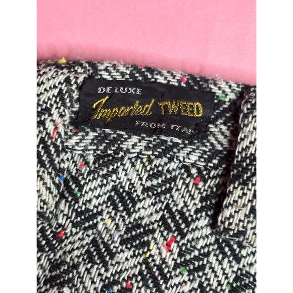 1960s-1970s DE LUXE Italian Tweed CHECKERED Trousers W/Flare Leg. S-M. AS IS - Picture 7 of 10